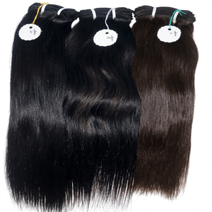 Magnifiques Cheveux Indiens Remy Vierge 2022 Nouveauté Populaire Lisses et Ondulés Double Trame Faite à la Machine RVHHE Toutes Couleurs - Product Image 1
