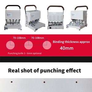 Hot Sale Slient Motor Three Hole Paper Book Hole Punching Threading <b>Binding</b> <b>Machine</b> - Product Image 6