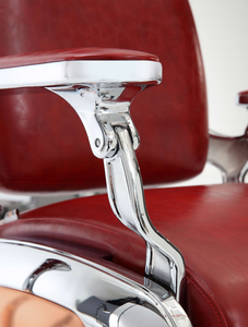 Sillón de Barbería Moderno de Cuero Sintético, Hidráulico, Altura Ajustable, Reposapiés Reclinable, Mueble Industrial para Salón - Product Image 3