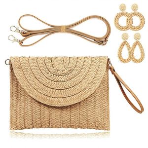 Bolsos de mano extragrandes con asa de cuentas de madera, bolsos grandes de rafia con forma de corazón, mini bolsos de diseño estilo Chanel, réplica pequeña de Kurt <span class=keywords><strong>Giger</strong></span> - Product Image 5