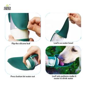 2024 nuevos productos botella de agua para perros 3 en 1 botella de agua portátil para exteriores para perros botella de alimentación para mascotas 350ml agua 125g almacenamiento de alimentos - Product Image 3