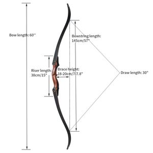 Fabrication personnalisée tir à l'<span class=keywords><strong>arc</strong></span> 60 "chasse <span class=keywords><strong>arc</strong></span> classique Takedown <span class=keywords><strong>bois</strong></span> laminé <span class=keywords><strong>arc</strong></span> RH pour tir en plein air 30-50lbs - Product Image 4