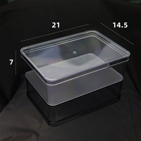 Boîte alimentaire multi-tailles préférée des clients, design transparent, style moderne et compact, boîte en plastique pour collations, usage quotidien