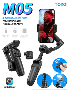 Nouveau stabilisateur de cardan M05 Anti-Shake 3 Axes avec extension de 184mm télécommande détachable <span class=keywords><strong>support</strong></span> de téléphone d'utilisation de bureau Flexible - Product Image 2