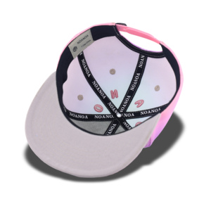 Gorra de mezcla de lana acrílica Tcap China con logotipo bordado personalizado y visera plana ajustada - Product Image 6