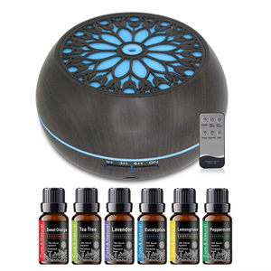 Diffuseur d'huiles essentielles de 550 ml avec télécommande, 6 modes de mélange, 7 couleurs LED, arrêt automatique pour chambre <span class=keywords><strong>à</strong></span> coucher, salon, humidificateur - Product Image 3