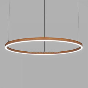 Perfil medio 800mm diámetro Led luz Circular lineal anillo regulable accesorios de iluminación interior gris aluminio acrílico luminaria - Product Image 5