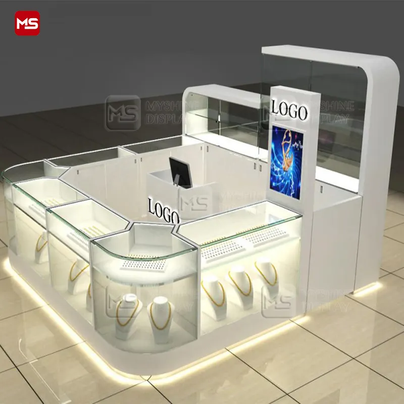 High-end custom jewellery shop commercial furniture jewelry kiosk mall for jewelry