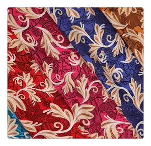 Manufacturers custom rayon fabric High Quality Fashionable viscose rayon silk fabric for dress with flower