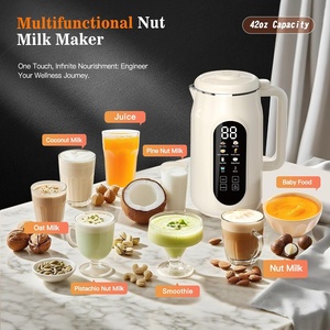 Machine automatique électrique pour la préparation de lait de soja, soupes chaudes, et boissons végétales (noix, amandes) – Mixeur chauffant pour lait de soja - Product Image 2