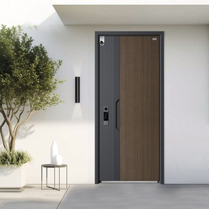 Porte d'entrée principale <span class=keywords><strong>en</strong></span> métal pour villa, style moderne, design de luxe, anti-feu, <span class=keywords><strong>en</strong></span> acier, pour extérieur, très vendue - Product Image 3