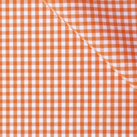 Tissu Gingham à Carreaux Orange 100% Coton de Qualité Supérieure, Tissage Moyen, Classique, Poids Moyen, pour Robes Filles, Hommes et Femmes, Vente en Gros Personnalisée