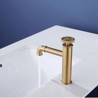 Robinet de lavabo de style industriel en laiton, mitigeur de salle de bain à poser sur le comptoir