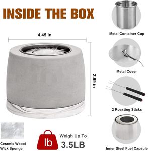 Moderna Braciere da Tavolo Portatile con Combustibile <span class=keywords><strong>Bioetanolo</strong></span> per Uso Interno - Product Image 5