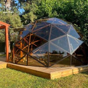 Tienda Domo Porttil Domos De Hormign Con Bao Vasos Vidrio Ovalado Stand Geodomo Glamping 3 Glass Tent Galaxy - Product Image 1