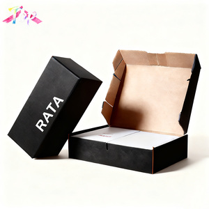 Kotak Hadiah Kertas Keras Mewah Hitam Ramah Lingkungan Dapat Didaur Ulang dengan Laminasi Matt Tahan Air Premium Berembos Khusus - Product Image 4