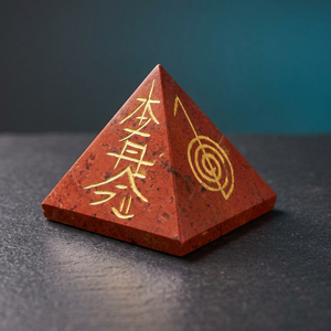 Pirámide de Reiki de jaspe rojo de alta calidad, de cristal de ágata piedra preciosa, estilo Feng Shui, pirámide de Reiki grabada al por mayor - Product Image 2