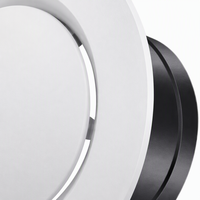 Diffuseur d'air mural rond en plastique blanc pour CVC, moderne, réglable, 3 styles de flux d'air, installation facile des conduits, pour maison et bureau