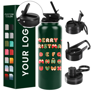 2 Gallon Vacuum Insulated Double Wall Insulated Eco 64 Oz Gym 307 Kids Water <b>Bottle</b> Stainless Steel With Handle and <b>Straw</b> - Product Image 4
