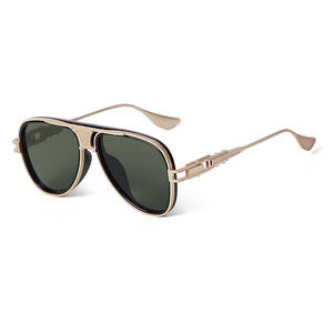 <span class=keywords><strong>Gafas</strong></span> de Sol STY9670A de Diseño Moderno con Doble Puente, Protección UV400, Montura Metálica Grande, Estilo Aviador para Hombre y Mujer - Product Image 4