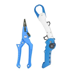 Newest Aluminum Foldable Lip Grip Catching Fishing Equipment Hook Remover Tools Scissors Line Fishing Pliers Accessories