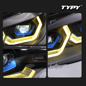Feux avant TYPY pour BMW Série 4 2013-2020, modèles F32, avec lentilles LED, feux de jour et clignotants séquentiels. - Product Image 6