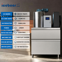 Machine à glaçons commerciale automatique de flocon de neige d'acier inoxydable du rendement élevé 500kg