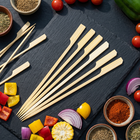 Brochettes en fer blanc, brochettes de poulet Bobo parfumées, brochettes en bambou jetables, outils de barbecue d'extérieur, sac Oden