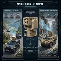 Caméra d'inspection anti-espion et anti-sniper à télécommande pour la sécurité des véhicules, portée de détection 2000m, vitesse 80km/h pour la sécurité publique
