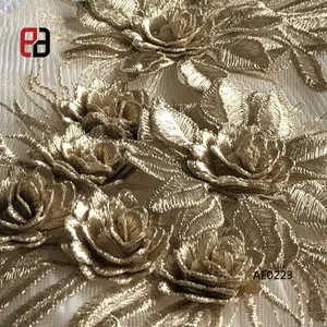 Beautiful Handmade 3D Flower Lace Applique Digital Embroidery Design Lace Motif Bridal Lace Dress Patch