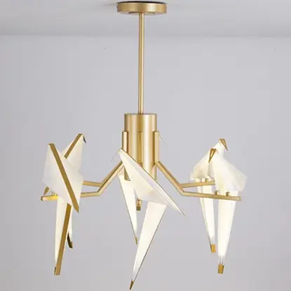 ホテルヴィラ装飾照明6W各鳥かご真鍮天井シャンデリアランプゴールドLEDペンダントライト