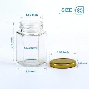 Suministro de Fábrica: Frascos de Vidrio Transparentes Redondos Vacíos de 5oz, 8oz, 12oz, 17oz al por Mayor con Tapas Metálicas Doradas para Azúcar y Alimentos para Bebés - Product Image 2