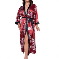 Pyjamas d'été pour femmes grandes tailles, mode décontractée, amples, imprimés, respirants, vêtements de nuit à manches longues