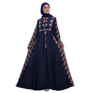 <b>Wholesale</b> Woman Abaya Elegant Long Sleeve Muslim Dress With Belt Traditional Islamic <b>Clothing</b> Woman Abaya Dubai <b>Modest</b> Casual - Product Image 1