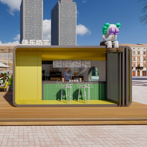 Quiosco moderno de diseño rectangular en contenedor para uso comercial en calles comerciales - Product Image 2