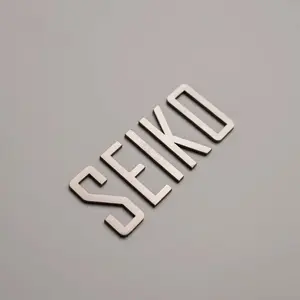 Kustom 3d huruf logam dan angka cermin emas baja nirkarat tanda huruf untuk iklan
