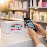 Étiquettes anti-contrefaçon avec code QR, puce RFID, étiquette adhésive inviolable, impression personnalisée