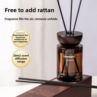 Diffuseur de parfum en verre sans phtalates pour hôtel et maison, parfum longue durée, couvercle en bois, aromathérapie d'intérieur