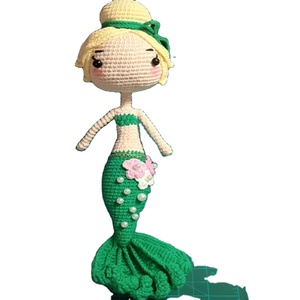 Vendita calda di alta qualità all'uncinetto ragazze regalo farcito sirena principessa giocattolo Amigurumi bambola con colore personalizzato - Product Image 1
