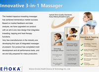 Meilleure vente en supermarché : Masseur vibrant pour le cou et les épaules, oreiller de massage par percussion et pétrissage des tissus profonds avec chaleur