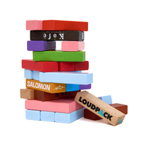 Jouet de construction en bois éducatif, blocs d'empilage et d'équilibre pour enfants de 5 à 7 ans, jeu de tour de blocs sécuritaire, bâtiments en bois Jaywooden