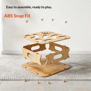 Nouveau design d'usine chinoise : Jouet interactif en <span class=keywords><strong>bois</strong></span> pour chat, type circuit, distributeur de nourriture, à montage rapide sans outils, en kit plat, pour l'enrichissement. - Product Image 2