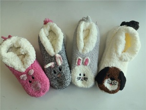 Mujer Señoras Cozy Fuzzy Animal Invierno Interior Piso Habitación Antideslizante Casa Bailarina Zapatilla Calcetines Con Forro Sherpa en Stock - Product Image 6