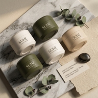 Envases de Plástico Biodegradables Reutilizables al por Mayor, Frascos Redondos de Boca Ancha para Cosméticos, Crema Facial, Cuidado de la Piel