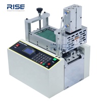 Machine de découpe automatique de haute précision pour tubes thermorétractables avec alimentation par rail et tampon de table, en promotion