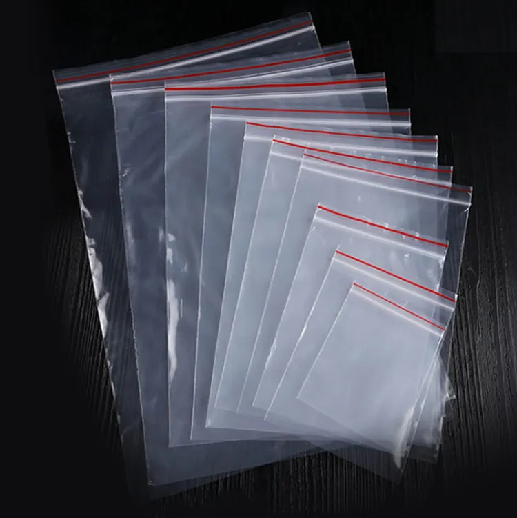 Custom Pe Plastic Package Clear Small Zipper Bags Transparent Clear Plastic Ziplock Bag