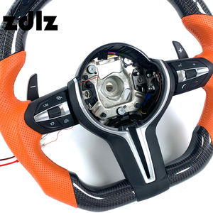 Volant en cuir perforé avec LED et fibre de carbone pour <span class=keywords><strong>BMW</strong></span> M2 M3 M4 M5 F80 F30 F10 F16 F32 F36, personnalisé - Product Image 5