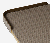 Plateau ramadan personnalisé T-268Wholesale Fast Food Tary avec surface de texture plateau en cuir antidérapant ensemble de plateaux roulants rectangulaires