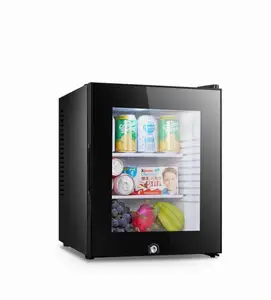 A+ Energy class power saving hotel glass door mini bar fridge