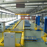 Ligne de production de soudage robotisé intensif / Système de soudage d'acier de construction / Ligne de fabrication industrielle automatisée de haute performance
